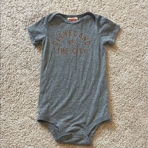 HOMAGE Gray 'Cleveland Is The City' Kids One-Piece Bodysuit